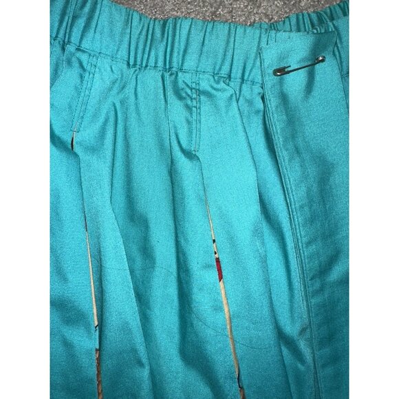 VTG square dance Circle‎ Skirt Native American Theme Inlaid Panel with Belt M - Picture 6 of 7